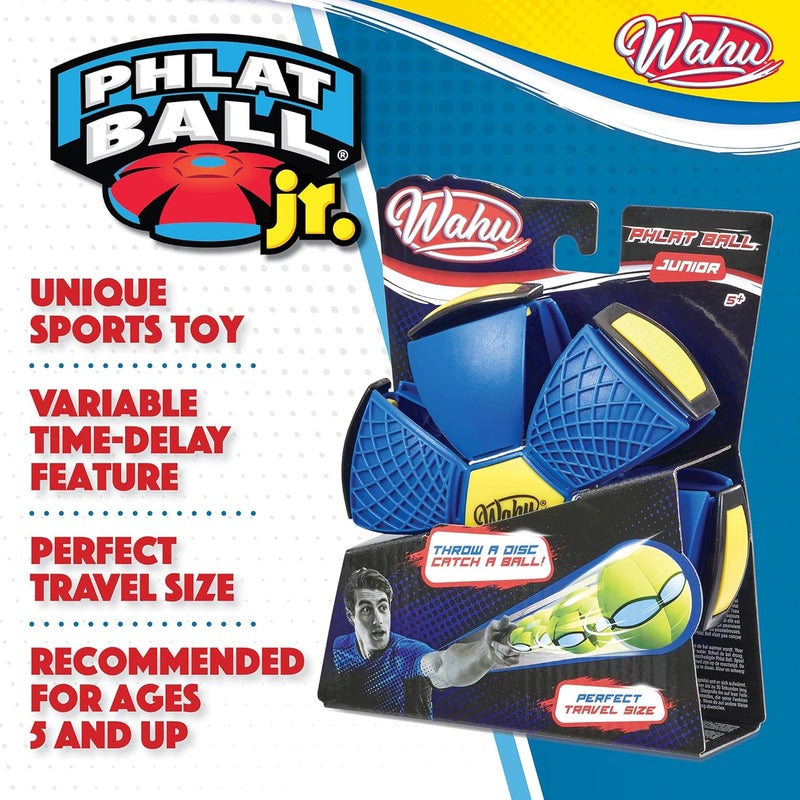 Wahu Phlat Ball Junior Blue - Throw A Disc Catch A Ball - Time Delay Transformation Flying Toy - Image 3